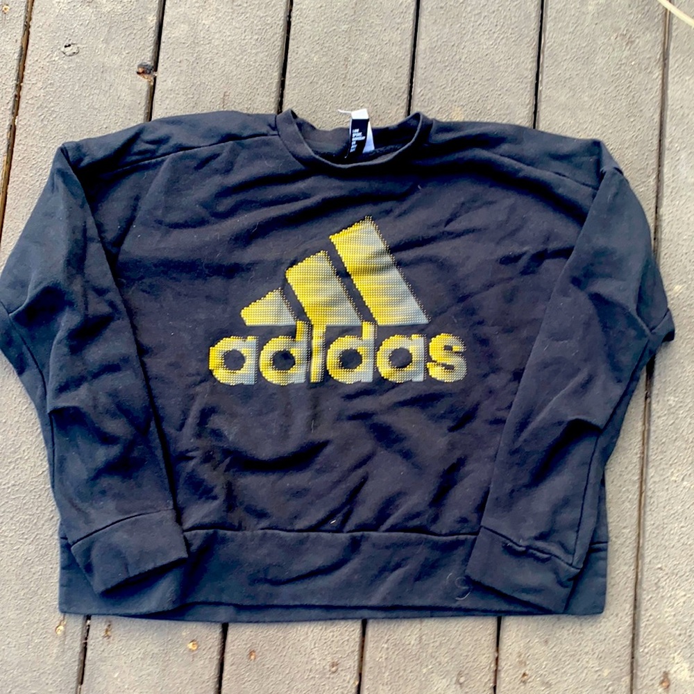 Black Adidas Crewneck